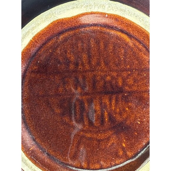 Vintage Marcrest Daisy Dot Brown Oven Proof Stoneware 2 1/2  qt Mixing Bowl 9" - Picture 4 of 4